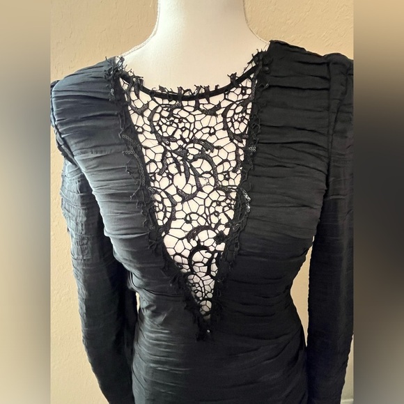 Free People Black Label ‘Look of Love’ Black Ruched Dress - Picture 4 of 9